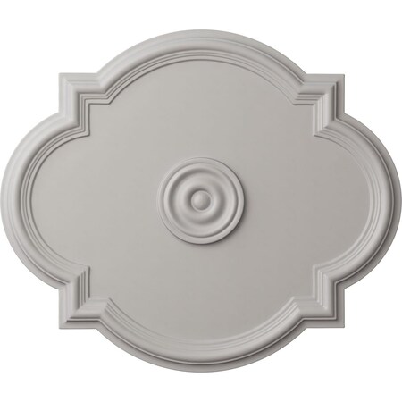 Waltz Ceiling Medallion (Fits Canopies up to 5 1/4"), 24"W x 20 1/2"H x 1 1/8"P, Ultra Pure White